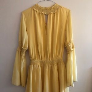 Yellow mini dress